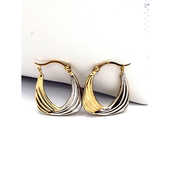 14K REAL GOLD Hollow Super Light Hoop Earrings - Picture 6 of 11